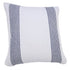 20" X 20" Pale Blue And White 100% Cotton Geometric Zippered Pillow