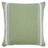 20" X 20" Green And White 100% Cotton Geometric Zippered Pillow