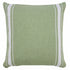 20" X 20" Green And White 100% Cotton Geometric Zippered Pillow
