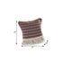 20" Maroon And Tan Cotton Striped Throw Pillow with Fringe