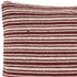 20" Maroon And Tan Cotton Striped Throw Pillow with Fringe