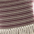 20" Maroon And Tan Cotton Striped Throw Pillow with Fringe