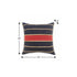 24" X 24" Navy Red And Tan 100% Cotton Striped Zippered Pillow