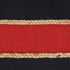 24" X 24" Navy Red And Tan 100% Cotton Striped Zippered Pillow