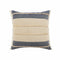20" X 20" Denim Blue Tan And Taupe Jute Coastal Zippered Pillow