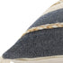 20" X 20" Denim Blue Tan And Taupe Jute Coastal Zippered Pillow