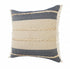 20" X 20" Denim Blue Tan And Taupe Jute Coastal Zippered Pillow