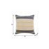 20" X 20" Denim Blue Tan And Taupe Jute Coastal Zippered Pillow