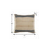 24" Black And Tan Striped Cotton And Jute Throw Pillow with Fringe