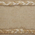 24" Black And Tan Striped Cotton And Jute Throw Pillow with Fringe