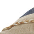 20" X 20" Denim Blue Tan And Taupe Jute Coastal Zippered Pillow