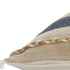 20" X 20" Denim Blue Tan And Taupe Jute Coastal Zippered Pillow