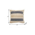 20" X 20" Denim Blue Tan And Taupe Jute Coastal Zippered Pillow