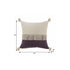 20" X 20" Purple And Off-White 100% Cotton Zippered Pillow