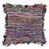 26" Blue and Red Throw Pillow with Fringe