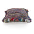 26" Blue and Red Throw Pillow with Fringe