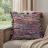 26" Blue and Red Throw Pillow with Fringe
