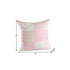20" Pink And Off White Patchwork Cotton Throw Pillow