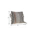 20" X 20" Gray And Light Red Polyester Striped Zippered Pillow