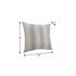 20" X 20" White Blue Gray And Tan 100% Cotton Striped Zippered Pillow