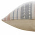 20" X 20" White Blue Gray And Tan 100% Cotton Striped Zippered Pillow