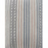 20" X 20" White Blue Gray And Tan 100% Cotton Striped Zippered Pillow