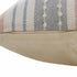20" X 20" White Blue Gray And Tan 100% Cotton Striped Zippered Pillow