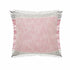 20" X 20" Pink Gray And White 100% Cotton Striped Zippered Pillow