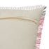 20" X 20" Pink Gray And White 100% Cotton Striped Zippered Pillow