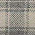 20" X 20" White And Gray-Blue Polyester Plaid Zippered Pillow