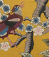 20" Yellow And Blue Bird Floral Throw Pillow with Embroidery