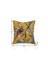 20" Yellow And Blue Bird Floral Throw Pillow with Embroidery