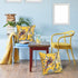 20" Yellow And Blue Bird Floral Throw Pillow with Embroidery