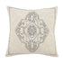 20" X 20" Off-White And Navy 100% Cotton Abstract Zippered Pillow