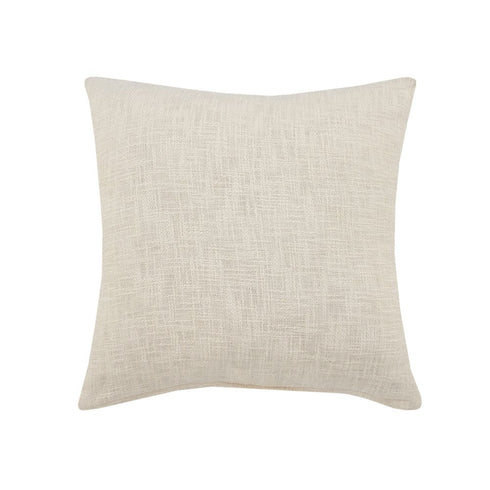 20" X 20" Off-White And Navy 100% Cotton Abstract Zippered Pillow