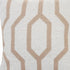 20" X 20" White And Tan 100% Cotton Geometric Zippered Pillow
