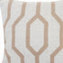20" X 20" White And Tan 100% Cotton Geometric Zippered Pillow