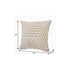 20" X 20" Tan And White 100% Cotton Geometric Zippered Pillow