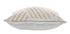 20" X 20" Tan And White 100% Cotton Geometric Zippered Pillow