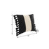 20" X 20" Black And Ivory 100% Cotton Striped Zippered Pillow
