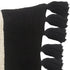20" X 20" Black And Ivory 100% Cotton Striped Zippered Pillow