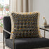 20" X 20" Black Gold And White Polyester And Cotton Blend Geometric Zippered Pillow