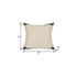 20" X 20" Juniper Green Dark Green White And Linen 100% Cotton Striped Zippered Pillow