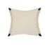 20" X 20" Juniper Green Dark Green White And Linen 100% Cotton Striped Zippered Pillow