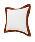 20" X 20" White And Cinnamon 100% Cotton Geometric Zippered Pillow