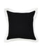 20" Black And White Cotton Geometric Throw Pillow