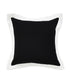 20" Black And White Cotton Geometric Throw Pillow