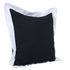 20" Black And White Cotton Geometric Throw Pillow