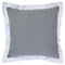20" X 20" Gray And White 100% Cotton Geometric Zippered Pillow