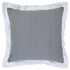 20" X 20" Gray And White 100% Cotton Geometric Zippered Pillow